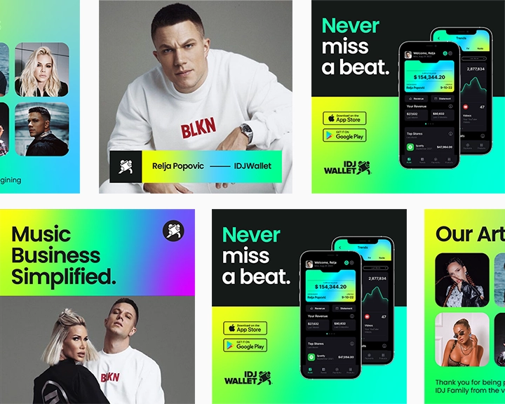 social media post grid design